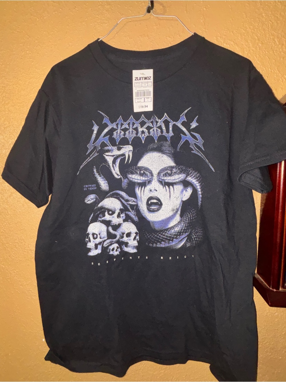 Zumiez Black Graphic Metal-Style Kids T-Shirt